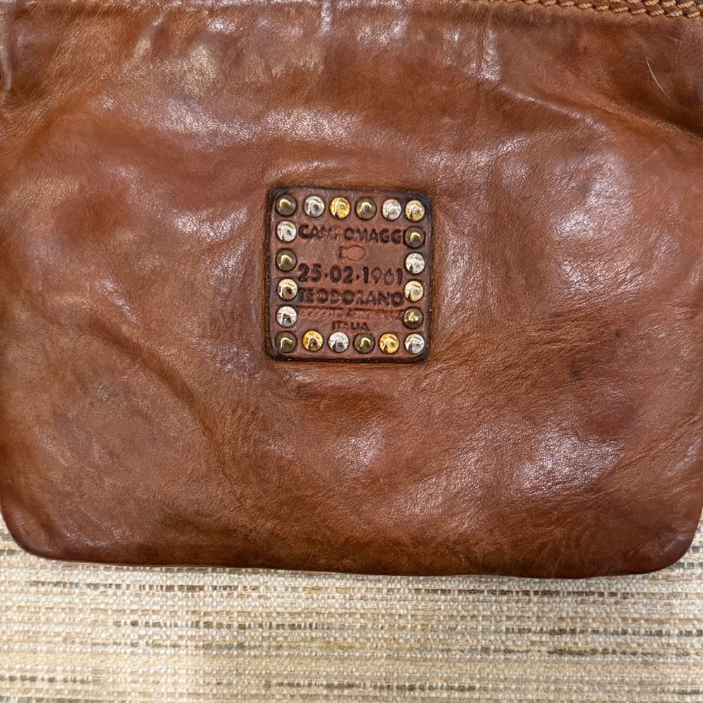 Campomaggi Studded Brown Crossbody Bag - Picture 7 of 11